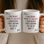 Custom Name Funny Daughter Gifts for Dad - Personalized Mug