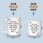Custom Name Funny Daughter Gifts for Dad - Personalized Mug