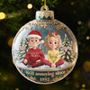 Custom Acrylic Ornament - Personalized Anniversary Christmas Wedding Gifts For Husband And Wife, Him And Her - Our Hearts Sparkle This Season