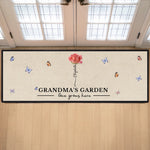 Custom Runner Rug - Personalized Birthday Gifts For  Mom, Grandma - This Garden Grows With Every Grandchild