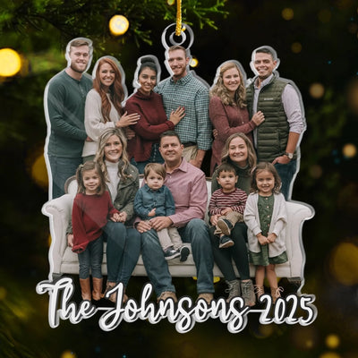 Custom Photo Acrylic Ornament - Personalized Christmas Birthday Gifts For Mom, Dad, Brother, Sister, Kids - Making Memories Together