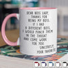 Custom Boss Lady Accent Mug - Personalized Funny Gifts For Coworker, Work Bestie - Another Fine Day Ruined By Work