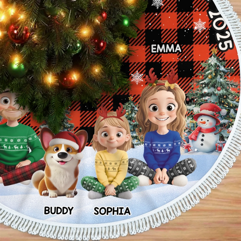 Custom Tree Skirt - Personalized Christmas Birthday Gifts For Mom, Dad, Brother, Sister, Kids - Together We Shine Bright