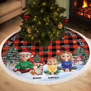 Custom Tree Skirt - Personalized Christmas Birthday Gifts For Mom, Dad, Brother, Sister, Kids - Together We Shine Bright