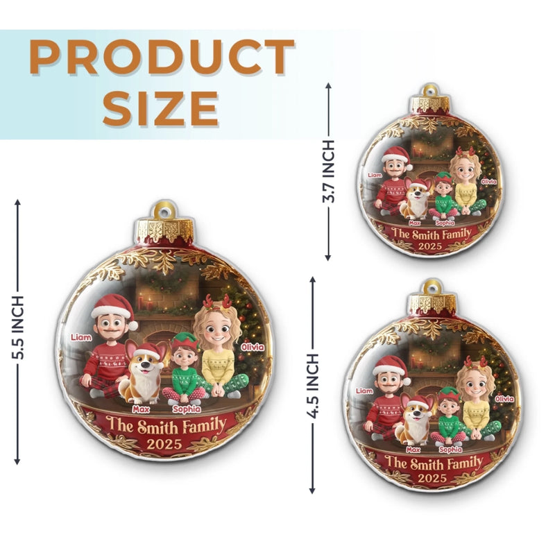 Custom Acrylic Ornament - Personalized Christmas Birthday Gifts For Mom, Dad, Brother, Sister, Kids - Home Filled With Joy