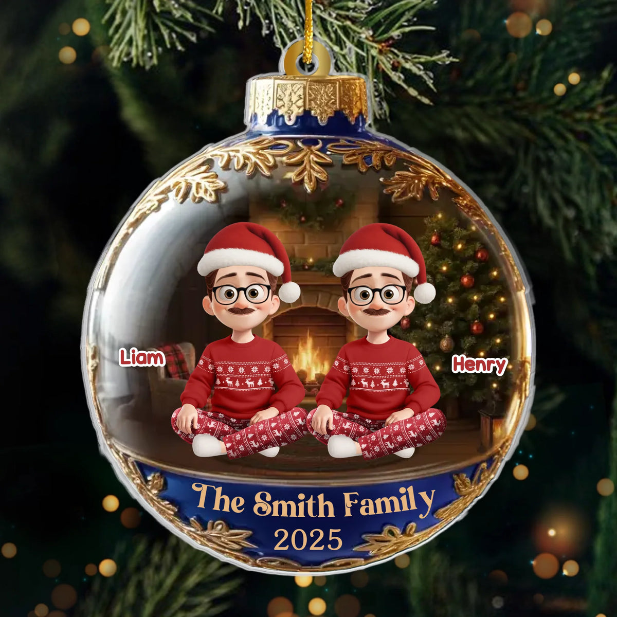 Custom Acrylic Ornament - Personalized Christmas Birthday Gifts For Mom, Dad, Brother, Sister, Kids - Home Filled With Joy