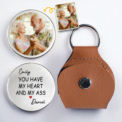 Custom Photo Pocket Hug - Personalized Anniversary Wedding Gifts For Husband And Wife, Him And Her - This Little Hug Holds All My Love