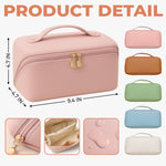 Custom PU Leather Travel Toiletry Bag - Personalized Birthday Gifts For Women, Besties, Sisters, BFF, Yourself - Ready To Go Anywhere