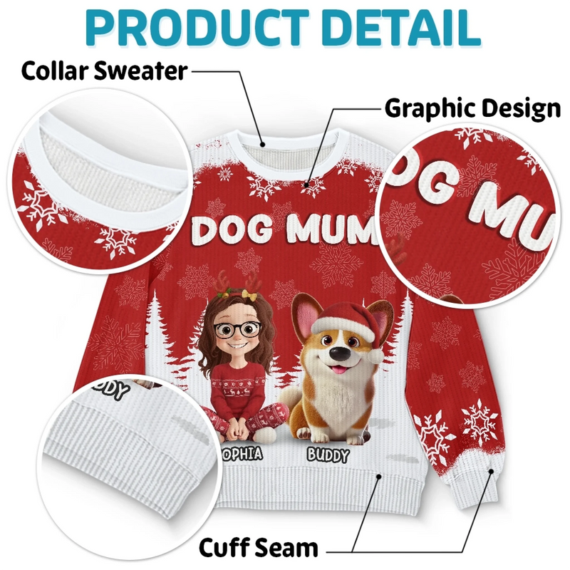 Custom Unisex Ugly Sweatshirt - Personalized  Christmas Birthday Gifts For Dog Lovers, Dog Dad And Mom - Jingle Paws, Jingle All The Way