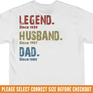 Custom Back Printed Unisex T-shirt, Premium T-shirt, Hoodie - Personalized Birthday Gifts For Dad, Grandpa - Generations Of Love In One Heart