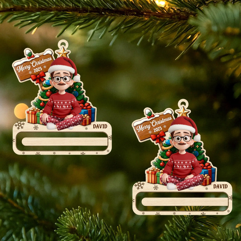 Custom Wooden Money Holder Ornament - Personalized Christmas Birthday Gifts For Kids - Little Elves Big Smiles