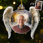 Custom Photo Acrylic Ornament - Personalized Christmas Memorial Sympathy Gifts For Loss Of Mom, Dad - Our Guiding Light At Christmas