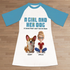 Embrace The Love Of Your Furry Friend - Dog Personalized Custom Women's Sleep Tee - Gift For Pet Owners, Pet Lovers