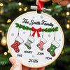 Custom Embroidered Ornament - Personalized Christmas Birthday Gifts For Mom, Dad, Brother, Sister, Kids - Sparkle And Shine Always