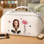 Custom PU Leather Travel Toiletry Bag - Personalized Birthday Gifts For Women, Besties, Sisters, BFF, Family, Yourself - Ready For The Next Adventure