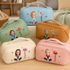 Custom PU Leather Travel Toiletry Bag - Personalized Birthday Gifts For Women, Besties, Sisters, BFF, Family, Yourself - Ready For The Next Adventure