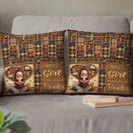 Custom Pocket Pillow - Personalized Bookish Gifts For Book Lovers, Bookworms, Readers - Warmth Lives In Stories