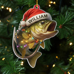 Custom Acrylic Ornament - Personalized Christmas Birthday Fishing Gifts For Fisherman - Deck The Halls With Fishing Tales
