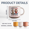Custom Printed Pottery Mug - Personalized Birthday Gifts For Mom, Dad, Daughter - I Smile Because You Are My Daughter