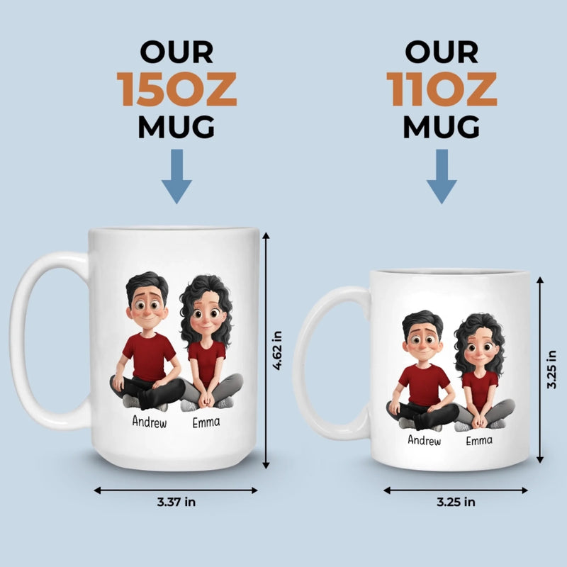 Custom Mug - Personalized Anniversary Christmas Wedding Gifts For Husband And Wife, Him And Her - Our Love, One Sip At A Time