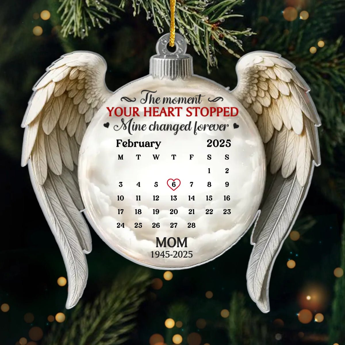 Custom Acrylic Ornament - Personalized Christmas Memorial Sympathy Gifts For Loss Of Mom, Dad - Your Love Still Guides Me