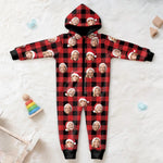 Custom Photo Onesie Pajamas - Personalized Christmas Birthday Gifts For Family, Dog Cat Lovers - Wrap Yourself In Pure Holiday Chaos