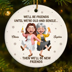 Custom Name Best Friend Christmas Gifts for Women - Personalized Ceramic Ornament