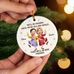 Custom Name Best Friend Christmas Gifts for Women - Personalized Ceramic Ornament