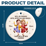 Custom Name Best Friend Christmas Gifts for Women - Personalized Ceramic Ornament