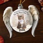 Custom Photo Acrylic Ornament - Personalized Pet Christmas Memorial Sympathy Gifts For Dogs, Cats - My Angel With Fur