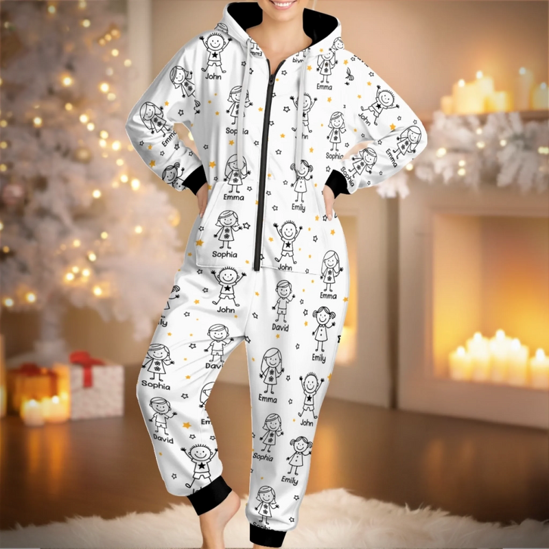 Custom Adult Onesie - Personalized Christmas Birthday Gifts For Mom, Dad, Grandma, Grandpa - Home Is Where We Grow Together