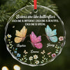 Custom Circle Glass Ornament - Personalized Best Friend Christmas Birthday Gifts For Women, Besties, Sisters, BFF - Besties Brighten Every Day