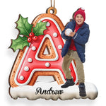 Custom Photo Wood Ornament - Personalized Christmas Birthday Gifts For Mom, Dad, Brother, Sister, Kids - Home Grows With Our Love