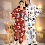 Custom Photo Adult Onesie - Personalized Christmas Birthday Gifts For Dog Lovers, Dog Moms - Best Dog Mom Vibes Only