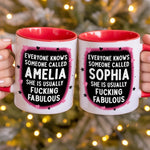 Custom Name Funny Affirmation Gifts - Personalized Accent Mugs