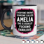 Custom Name Funny Affirmation Gifts - Personalized Accent Mugs