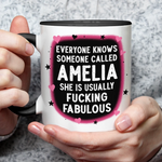 Custom Name Funny Affirmation Gifts - Personalized Accent Mugs