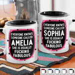 Custom Name Funny Affirmation Gifts - Personalized Accent Mugs