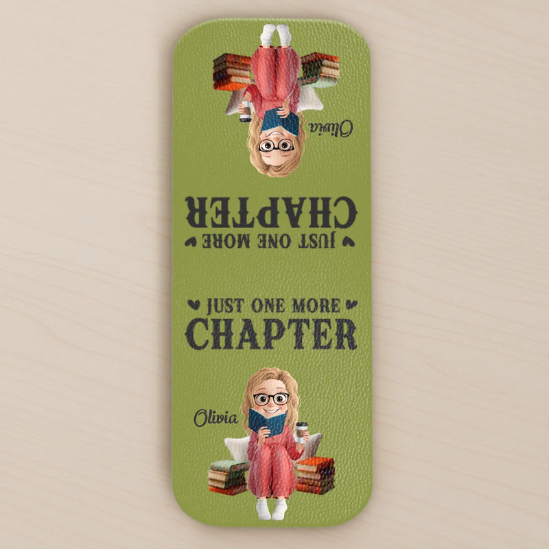 Custom Leather Magnetic Bookmark - Personalized  Bookish Gifts For Book Lovers, Bookworms, Readers - One More Page Always