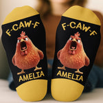 Custom Name Funny Chicken Gifts for Chicken Lovers - Personalized Middle Tube Socks