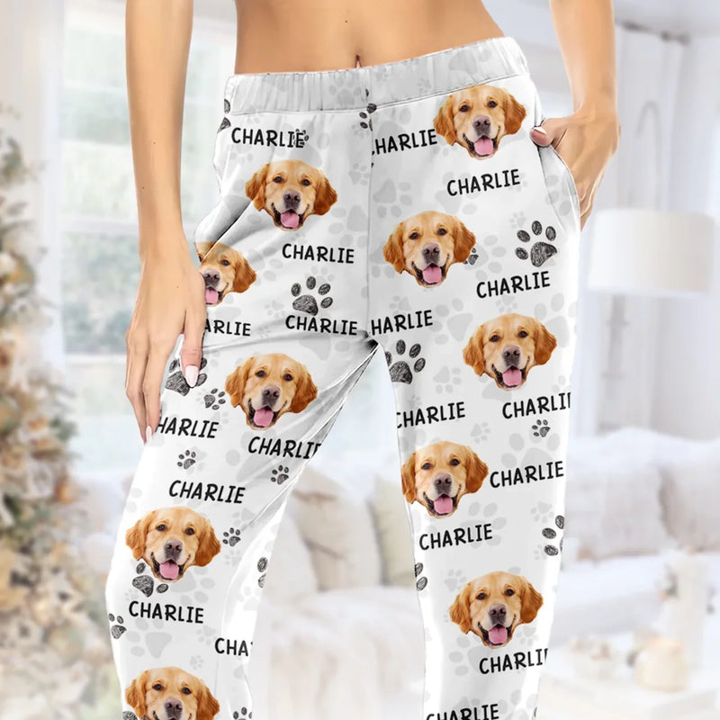 Custom Photo Pawsome Christmas Vibes! - Dog & Cat Personalized Custom Pajama Pants - Christmas Gift For Dog Lovers, Pet Owners