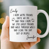 Custom Mug - Personalized Best Friend Birthday Gifts For Women, Besties, Sisters, BFF - Laughing Through Life Together