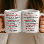 Custom Mug - Personalized Birthday Gifts For Grandma, Granddaughter - Your Strength Lights My Way