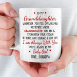 Custom Mug - Personalized Birthday Gifts For Grandma, Granddaughter - Your Strength Lights My Way