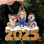 Custom Acrylic Ornament - Personalized Christmas Birthday Gifts For Dog Cat Lovers, Dog Dad And Mom, Cat Owners - Joy Comes With Paws