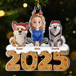 Custom Acrylic Ornament - Personalized Christmas Birthday Gifts For Dog Cat Lovers, Dog Dad And Mom, Cat Owners - Joy Comes With Paws