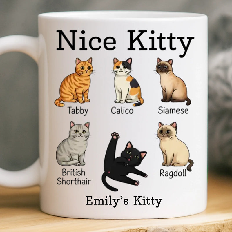Custom Mug - Personalized Christmas Birthday Gifts For Wife, Coworkers, Friends - Purrfection Comes In Many Forms