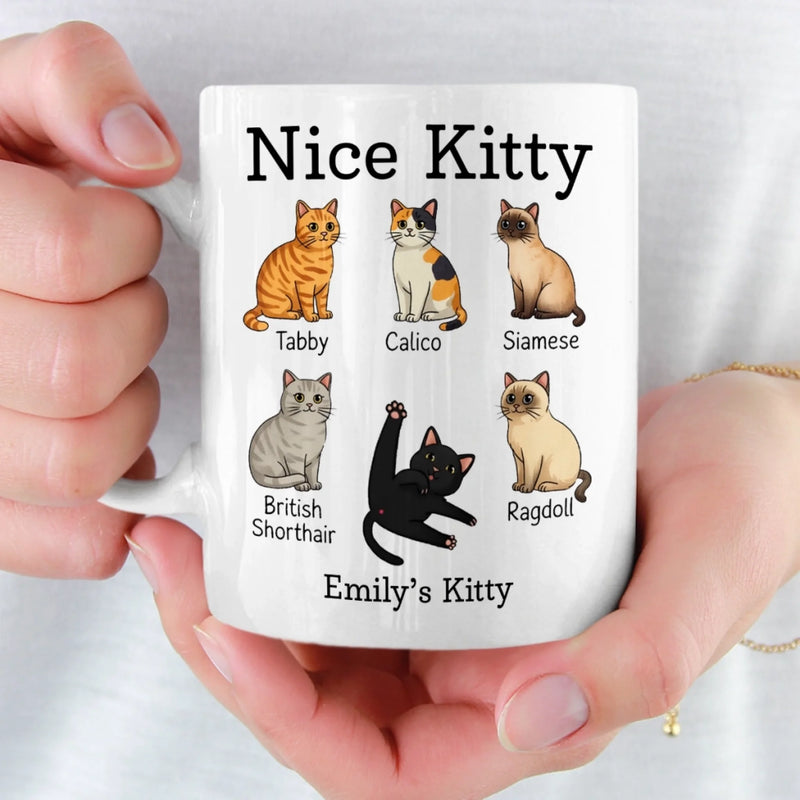 Custom Mug - Personalized Christmas Birthday Gifts For Wife, Coworkers, Friends - Purrfection Comes In Many Forms