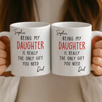 Custom Mug - Personalized Birthday Gifts For Mom, Dad, Son, Daughter - Growing With You Feels Magical