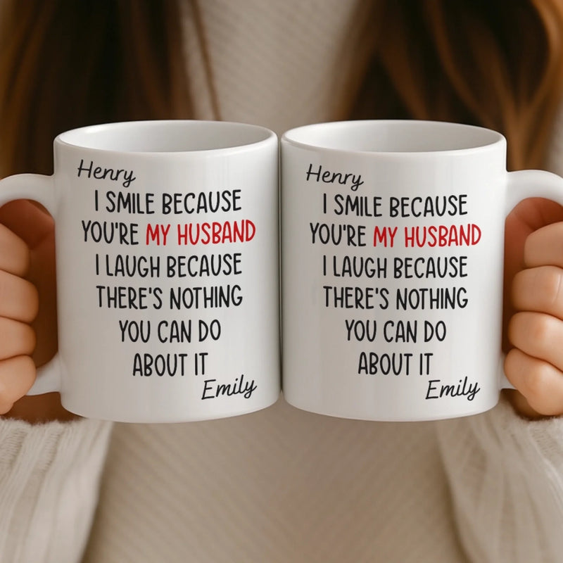 Custom Mug - Personalized Anniversary Christmas Wedding Gifts For Husband And Wife, Him And Her - Wife Life Chose Me